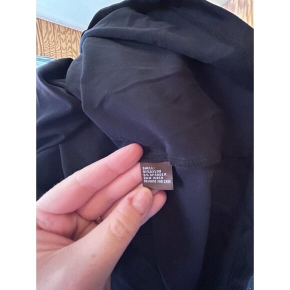 J McLaughlin Solid Black Stretch Dress V-Neck Wrap Dress Sz M Knee Length - Picture 8 of 9